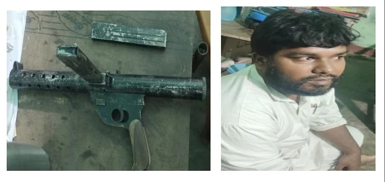 पुलिस की संयुक्त कार्रवाई में कार्बाइन एवं दो पिस्टल सहित हथियार तस्कर गिरफ्तार.
