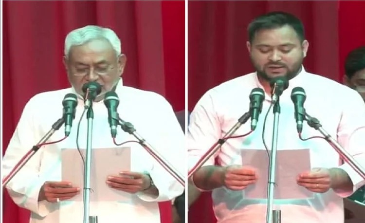 नीतीश कुमार ने आठवीं बार ली मुख्यमंत्री पद की शपथ, तेजस्वी बने डिप्टी सीएम