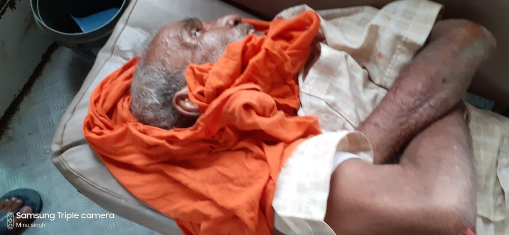अज्ञात वाहन के चपेट में आने से वृद्ध घायल