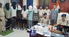 शिवहर पुलिस ने 72 घंटे के अंदर CSP संचालक से लूट मामले का खुलासा, 2 पिस्टल के साथ 6 अपराधी गिरफ्तार