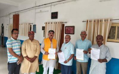 ई. प्रमोद कुमार मल्ल के नेतृत्व में 6 सदस्यीय प्रतिनिधिमंडल जिलाधिकारी को सौंपा ज्ञापन