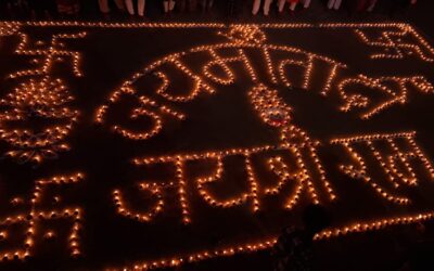 कोदैला में अष्टमी के अवसर पर ग्यारह हजार एक दीप प्रज्वलित किया गया