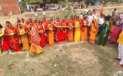 दरौली के केवटलिया मध्य विद्यालय के बच्चों ने किया छठपूजा का मंचन, मनमोहा