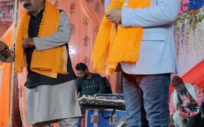 देवी जागरण में रातभर झूमते रहे श्रोता,गंगाबाबा के जयकारे से गूंजता रहा पंडाल