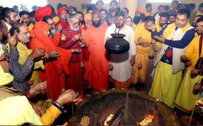 मां बगलामुखी पीतांबरा पीठ में सात लाख आहुतियों के साथ 28 वा महायज्ञ संपन्न