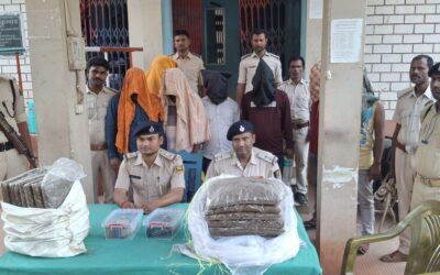 16.575 किलो गांजा बरामद, दो वाहन जब्त, 18 हजार नकद संग सात तस्कर गिरफ्तार