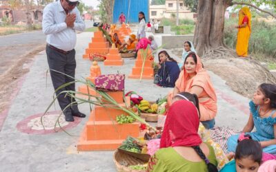 जनसुराज साथियों ने छठ व्रतियों से मिल माँगा अर्शीर्वाद