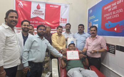 विश्व रक्तदाता दिवस पर दो दर्जन से अधिक ने किया रक्तदान