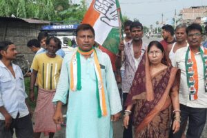 पूर्व प्रधानमंत्री राजीव गांधी की जयन्ती पर निकला प्रभातफेरी