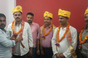 राष्ट्रीय प्रभारी के नगर आगमन पर उमड़ा जनसमूह, हुआ भव्य स्वागत