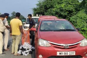 26 Kg गांजा के साथ दो तस्कर गिरफ्तार:पश्चिम बंगाल के दार्जलिंग के रहने वाले हैं दोनों, रास्ता भटककर बंगाल से पहुंचे पूर्णिया